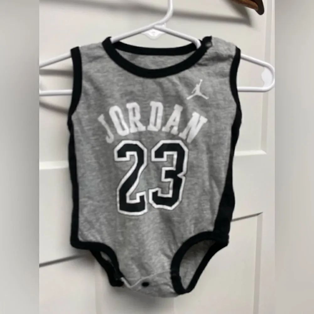 ✅Jordan #23 Onesie Jersey Gray black